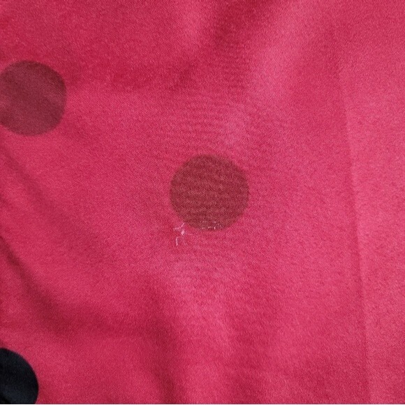 Miss Look Stunning Red with Black Geometric Design Button up Long Sleeve Blouse - Picture 5 of 13